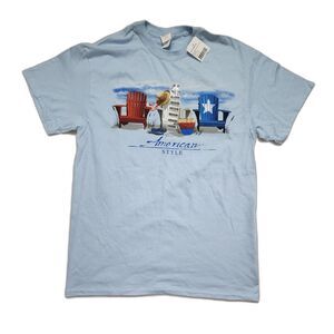 Gildan Blue American Style Tee Shirt NWT Size Medium